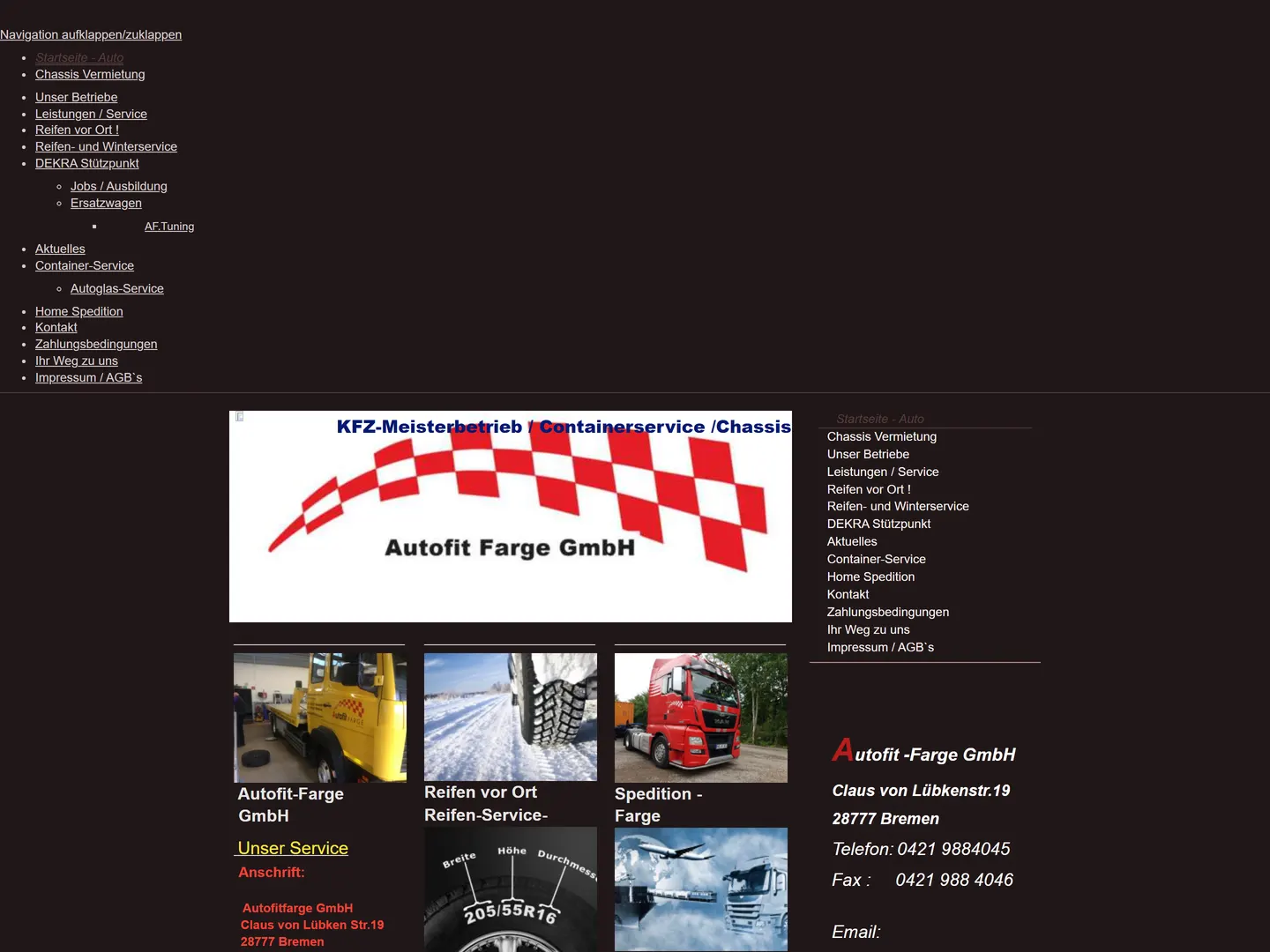 autofitfarge.com, vorherige Website