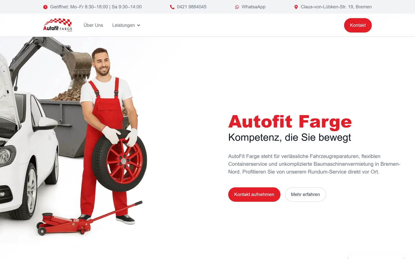autofitfarge.com, aktuelle Website