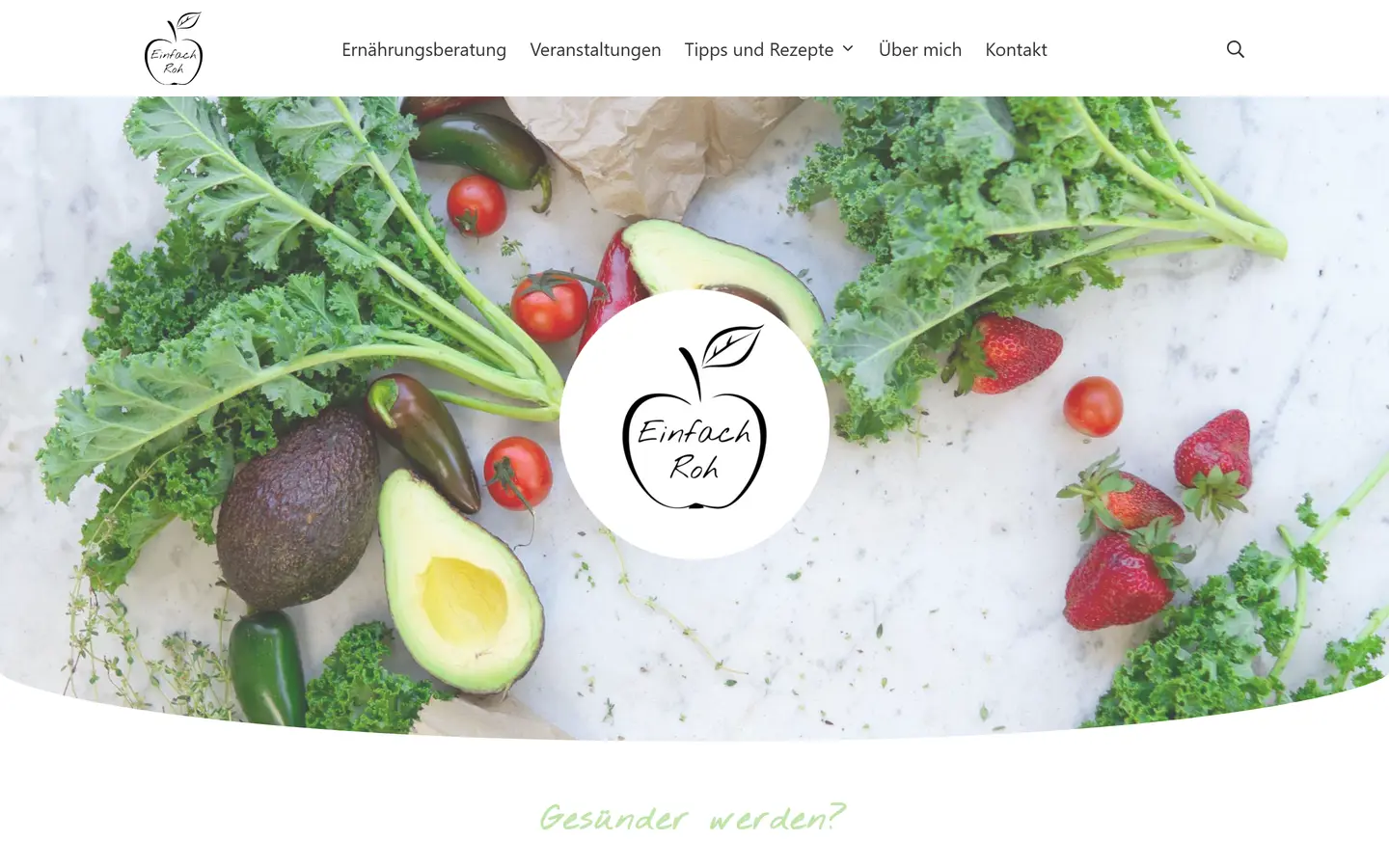 Einfach Roh – Website-Vorschau