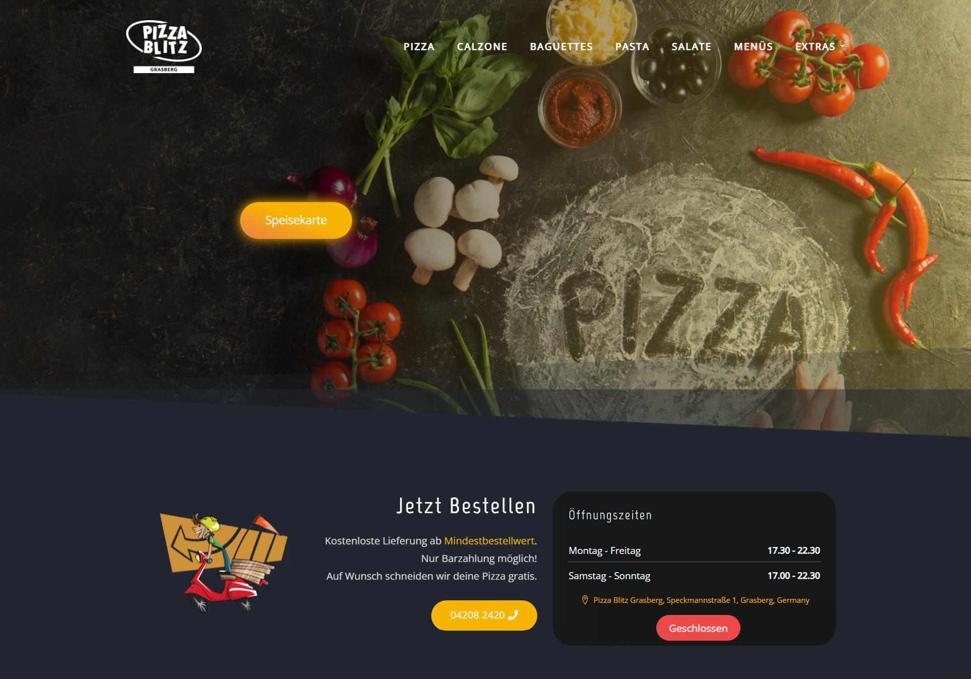 Pizza Blitz Grasberg Website